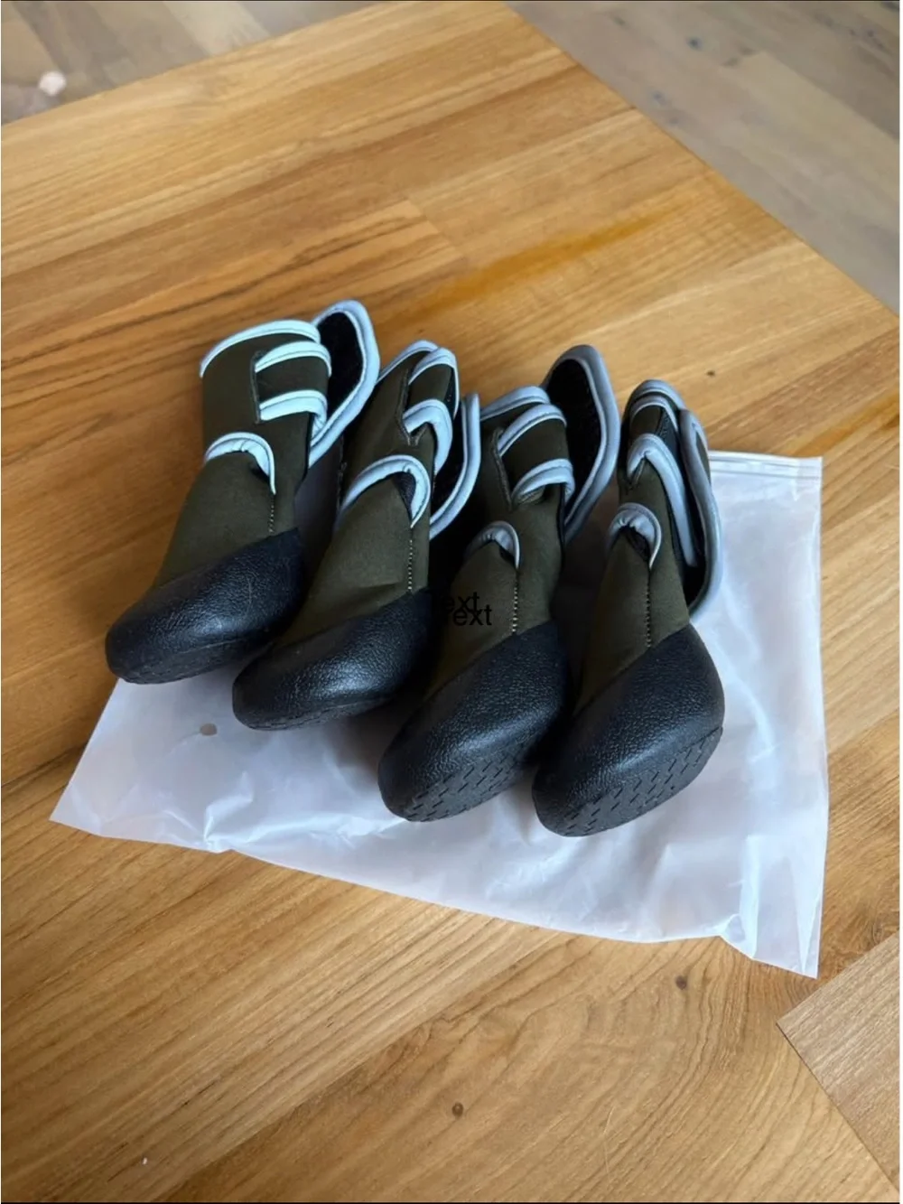 Snooties Booties Dog Boota - Olive Green - Set of 4, size XL